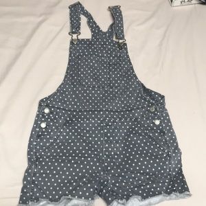 Polka Dot Overalls/ Romper